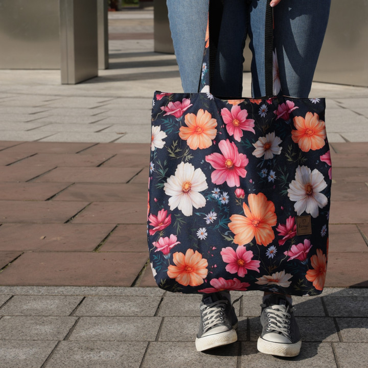 TORBA SHOPPER "KWIATY KOSMOSY" — zdjęcie 2