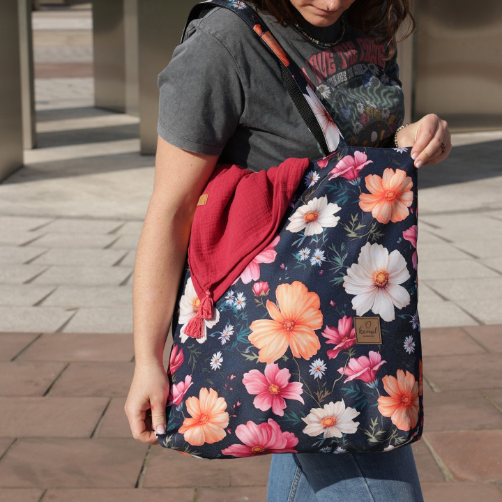 TORBA SHOPPER "KWIATY KOSMOSY" — zdjęcie 3