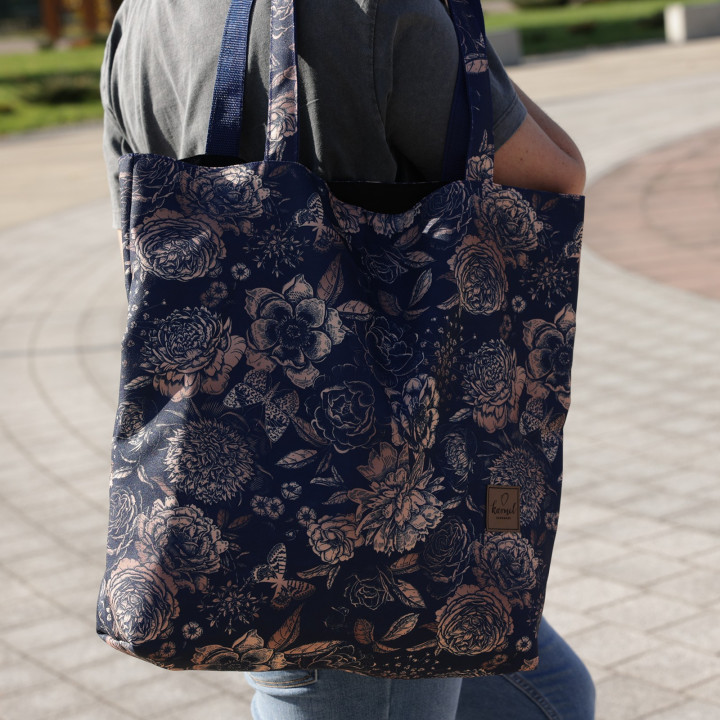 TORBA SHOPPER "RÓŻE NA GRANACIE" — zdjęcie 3