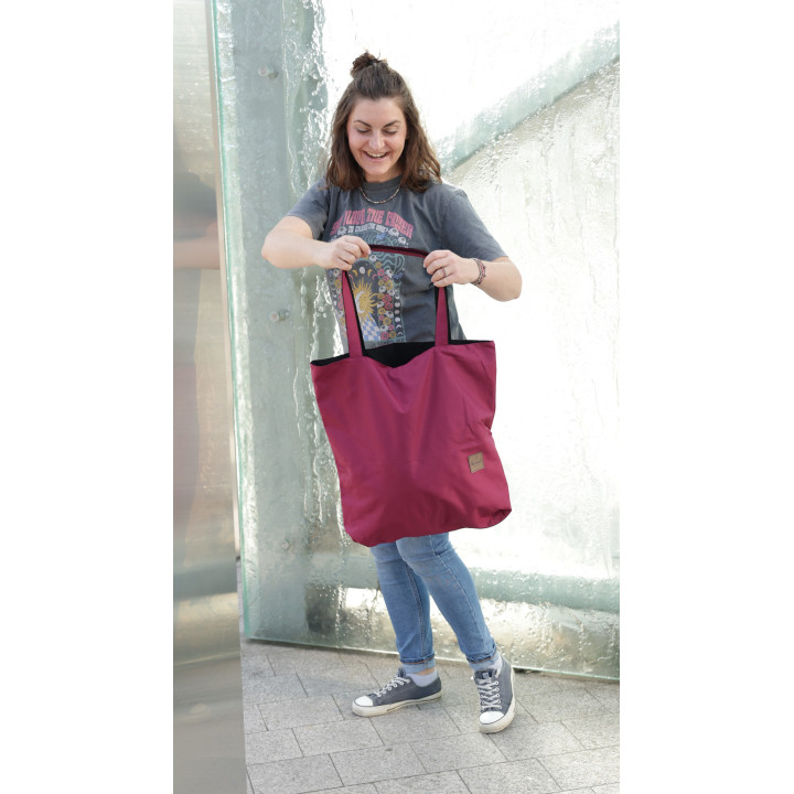 TORBA SHOPPER "MALINOWA ELEGANCJA" — zdjęcie 2