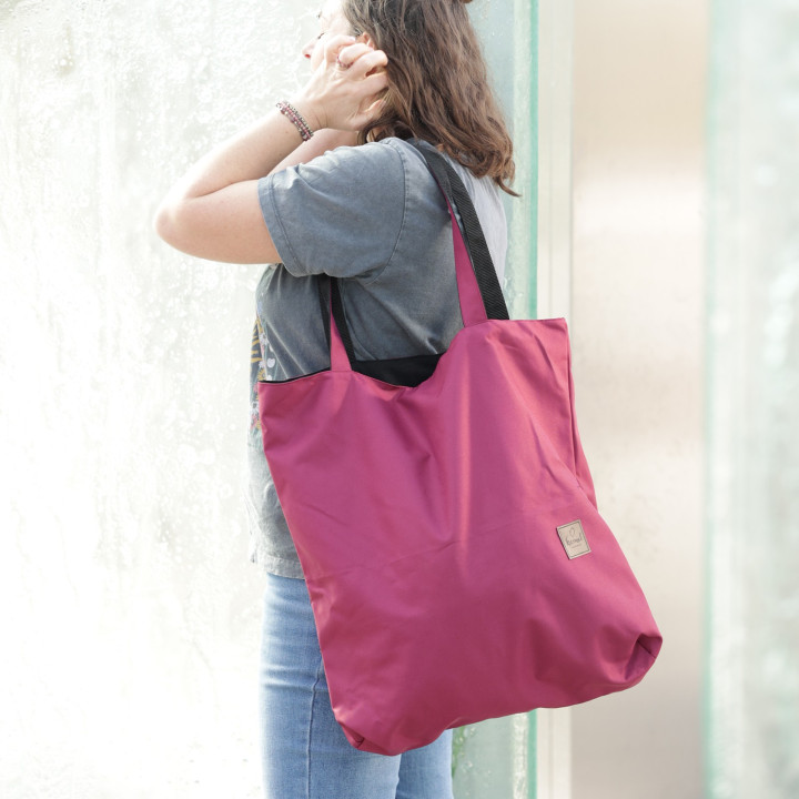 TORBA SHOPPER "MALINOWA ELEGANCJA" — zdjęcie 3